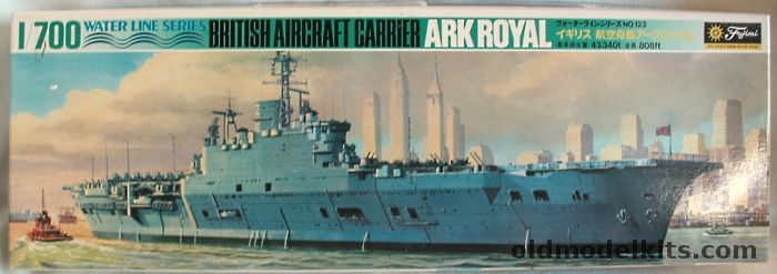 Fujimi 1/700 HMS Ark Royal (Post WWII) Aircraft Carrier, WLA123-800 plastic model kit